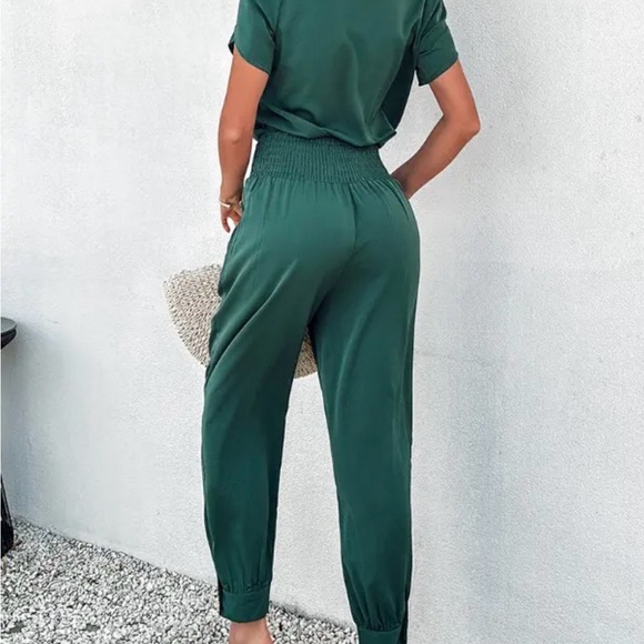 Chic Me Puff Sleeve Top & High Waist Cuffed Pant Set - Picture 4 of 16